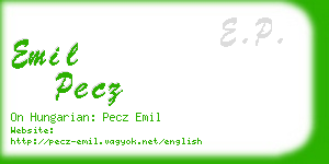 emil pecz business card